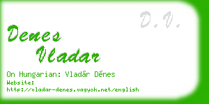 denes vladar business card