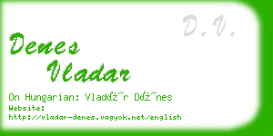 denes vladar business card